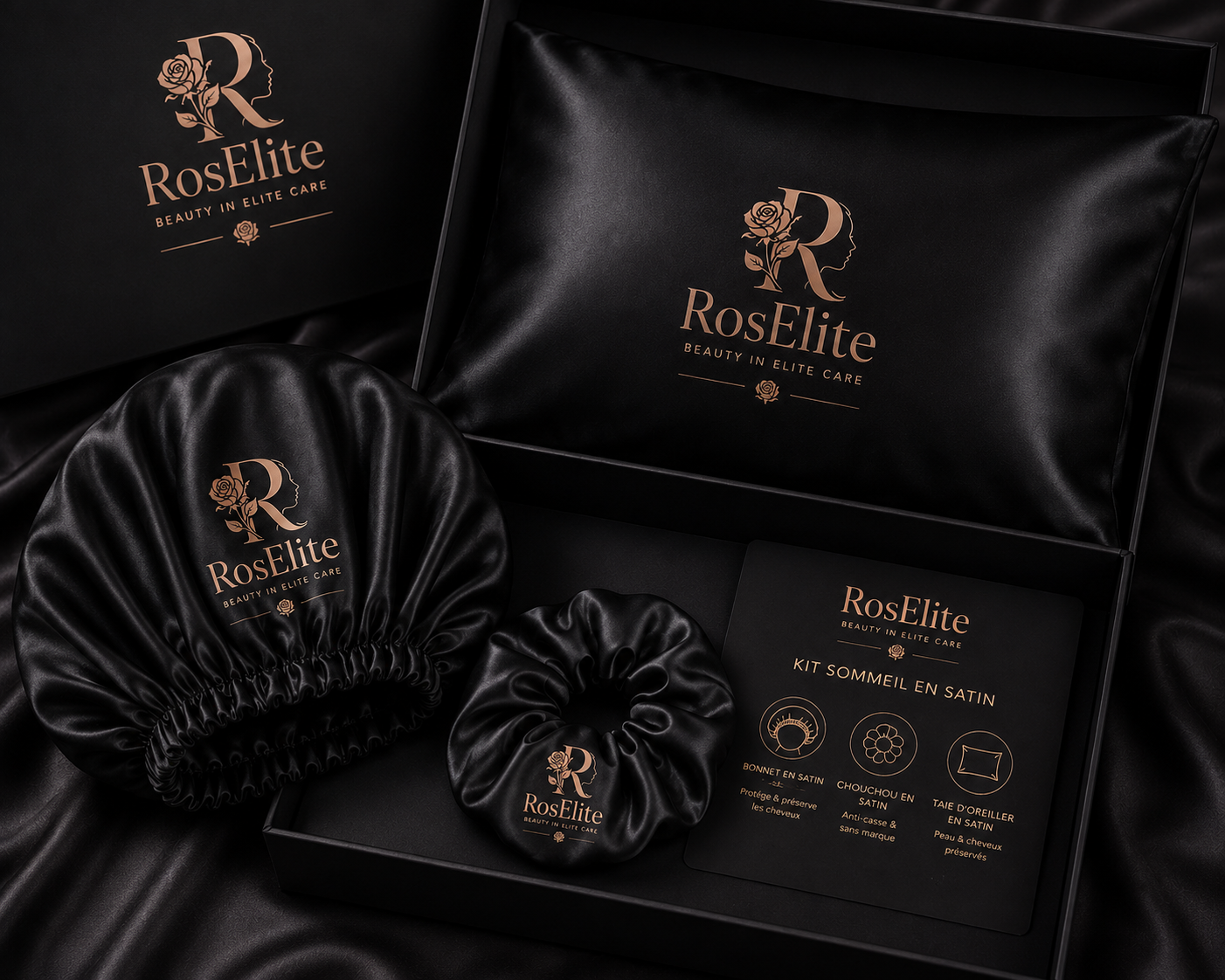 Bonnets en satin